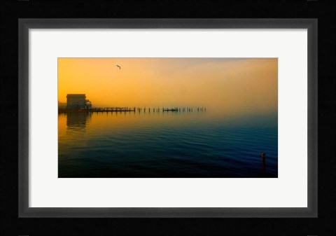 Framed Morning Comes on the Bay Print