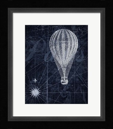 Framed Hot Air over Paris II Print