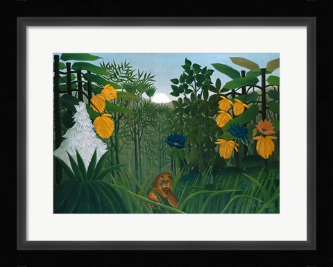 Framed Repast of the Lion Print