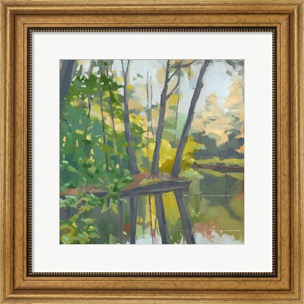 Framed Wooded Pond Print