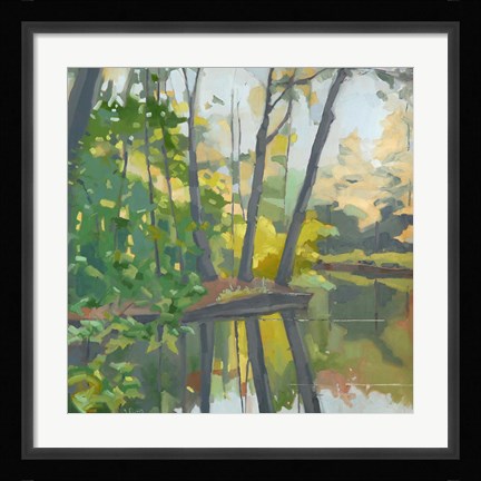 Framed Wooded Pond Print