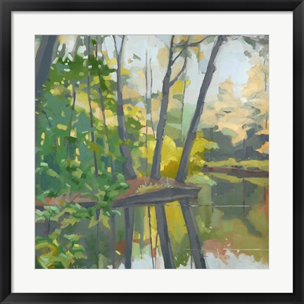 Framed Wooded Pond Print