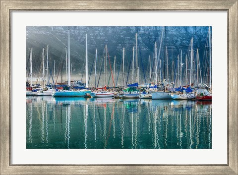 Framed Hout Bay Harbor, Hout Bay South Africa Print