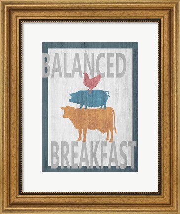 Framed Balanced Breakfast One Print
