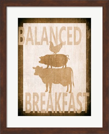 Framed Balanced Breakfast Two Print