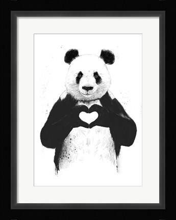 Framed All You Need Is Love Print