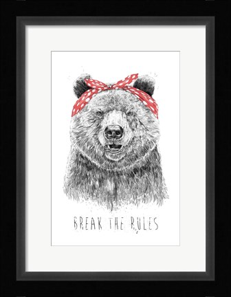 Framed Break The Rules Print