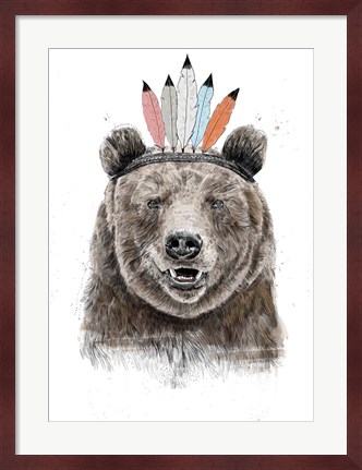 Framed Festival Bear Print