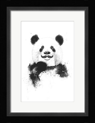 Framed Funny Panda Print