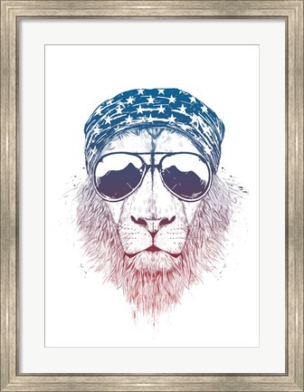 Framed Wild Lion Print