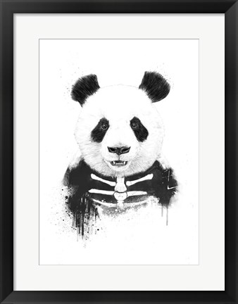Framed Zombie Panda Print