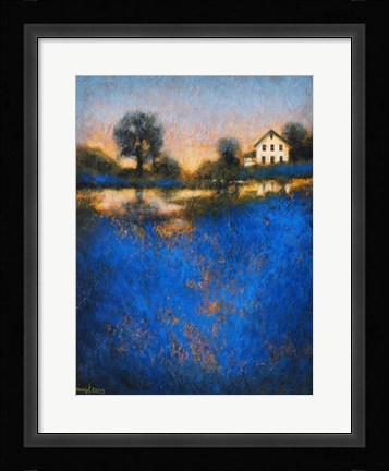 Framed Blue Fields Print