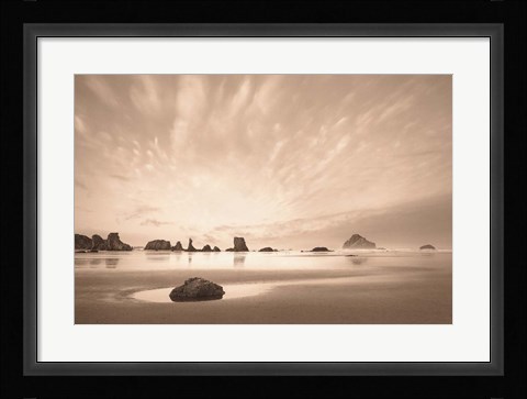 Framed Morning on the Beach Print