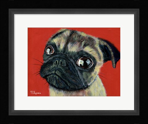 Framed Pugly Print