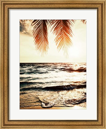 Framed Night Beach Print