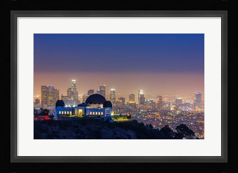 Framed L.A. Skyline with Griffith Observatory Print