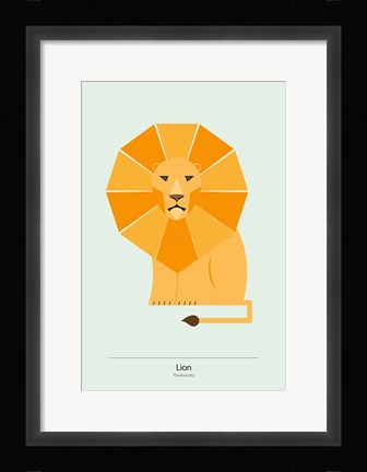 Framed Lion Print