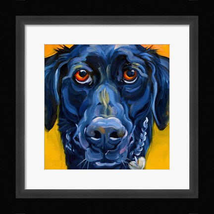 Framed Black Dog Print