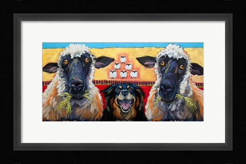 Framed Ewe Dog Ewe Print