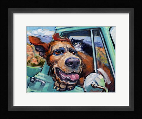 Framed Love Travels Print