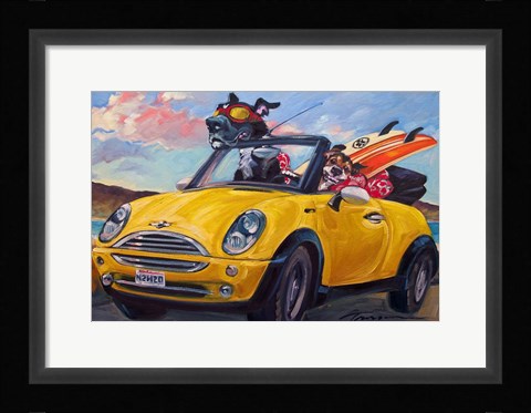 Framed Sunup Surfdogs Print