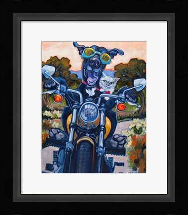 Framed Under an Orange Sky Print