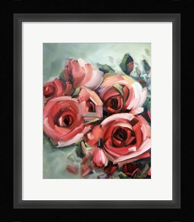 Framed Amid Scent of Roses Print