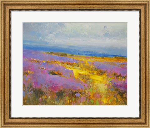 Framed Field of Lavenders 2 Print