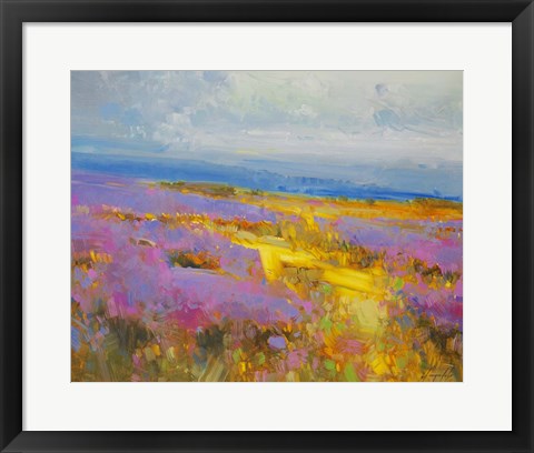 Framed Field of Lavenders 2 Print