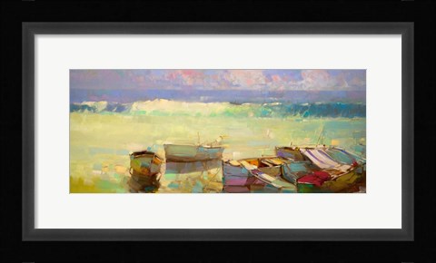 Framed Rowboats Print