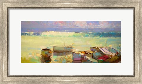 Framed Rowboats Print