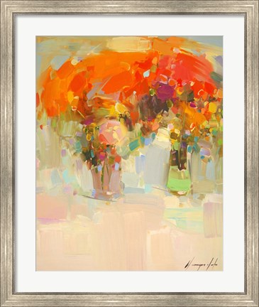 Framed Vase of Yellow Flowers 1 Print