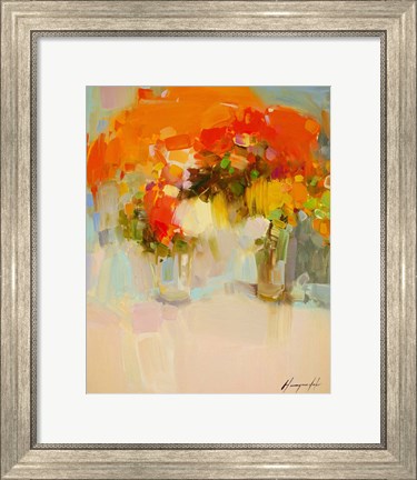 Framed Vase of Yellow Flowers 2 Print
