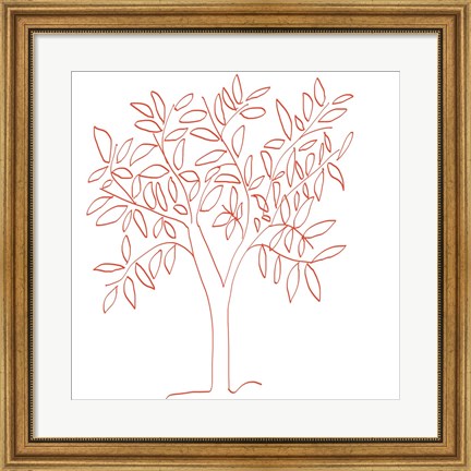 Framed Tangerine Tree Print
