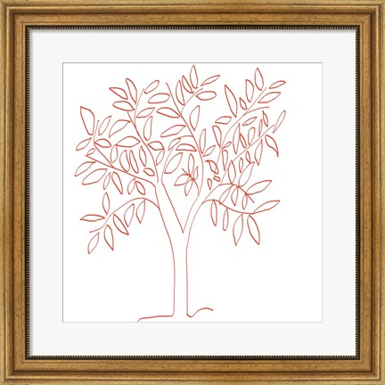 Framed Tangerine Tree Print