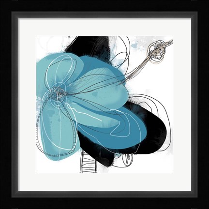 Framed Azul Poetry 1 Print