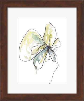 Framed Citron Modern Botanical Print
