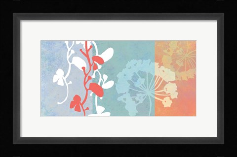 Framed Coral Flowers Print