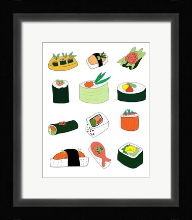 Framed Sushi Set Print
