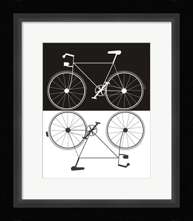 Framed Two Bikes Print