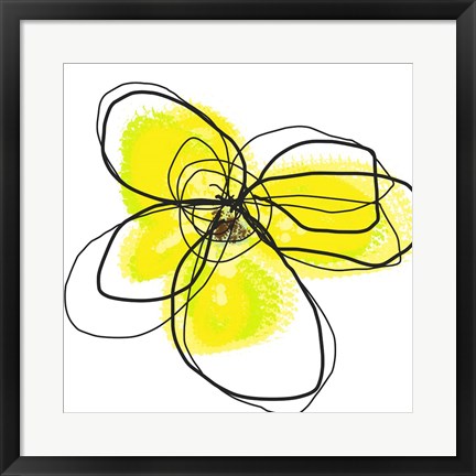 Framed Yellow Petals Two Print