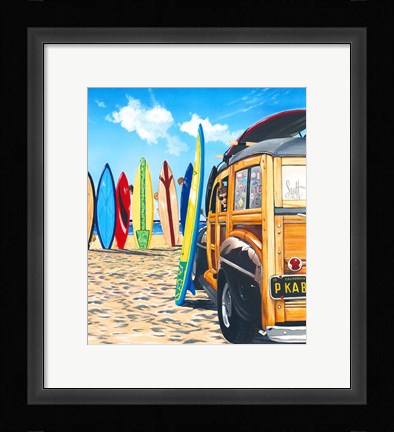 Framed Beach Cruiser Kids Print