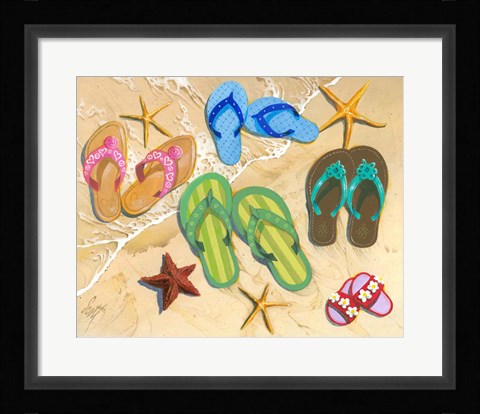 Framed Flip Flop Family Print