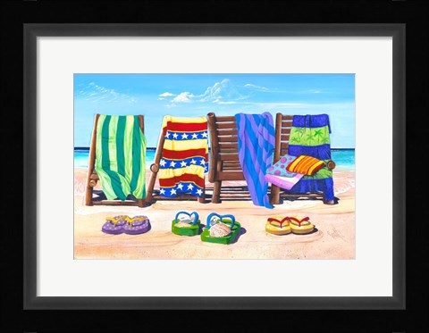 Framed Sandals and Seats Print
