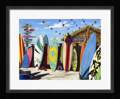 Framed Surf Shack Print