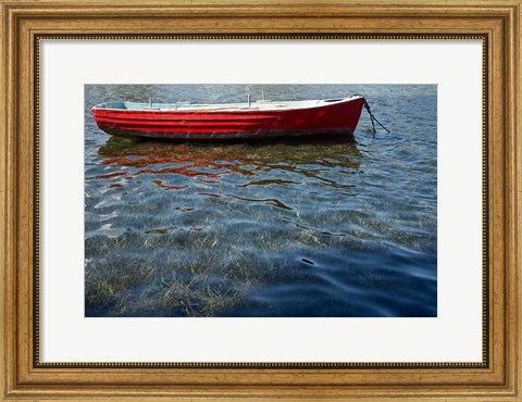 Framed Red Boat Print