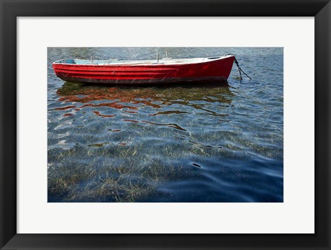 Framed Red Boat Print
