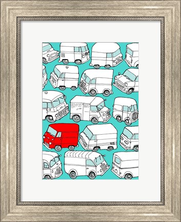 Framed Odd Ones - Red Van Print