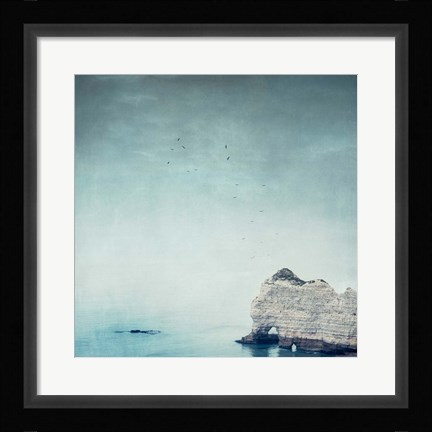 Framed Falaise d'Amont Print