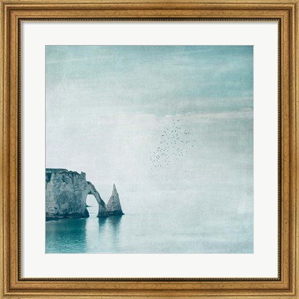 Framed Porte d&#39;aval &amp; Aiguille - Normandy Print